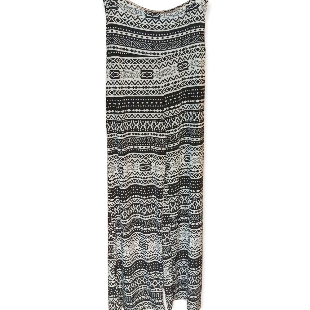 Bobbie Brooks Aztec Design Pants Comfort Stretch Inseam 30" Wide Leg